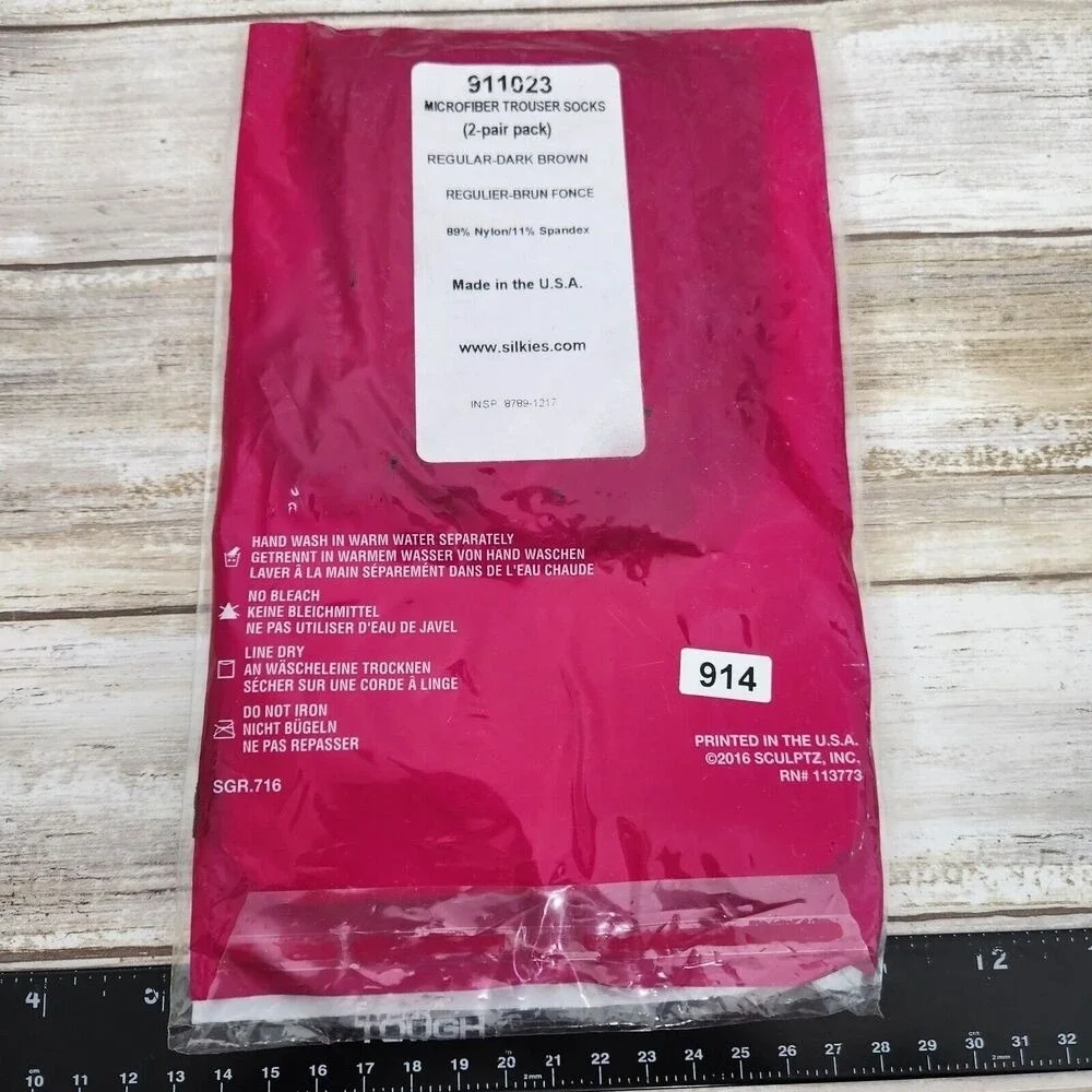 Silkies Microfiber Trouser Socks Womens Regular Dark Brown 2 Pair Pack 911023